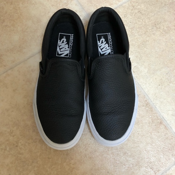 Vans Shoes - Vans Leather Slip Ons
